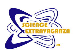 Science Extravaganza logo – the words “Science Extravaganza” surrounded by the movement lines of molecules